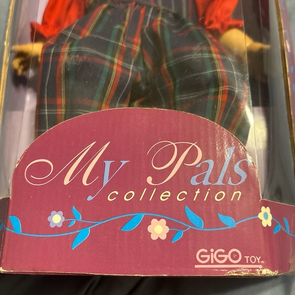 Vintage GiGo Toys My Pals Collection Doll Red Blue Green Striped 12 inch NIB - Picture 2 of 10